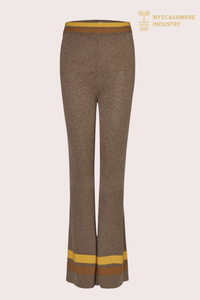 Pantalon élégant en tricot évasé en cachemire | Fabricant OEM de bas de luxe