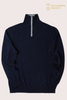 Pull à quart de zip en laine mérinos ultrafine 16GG Premium pour hommes | OEM de vêtements de luxe pour hommes