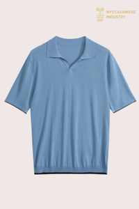 Polo en tricot de coton haut de gamme pour hommes | OEM de chandail à manches courtes