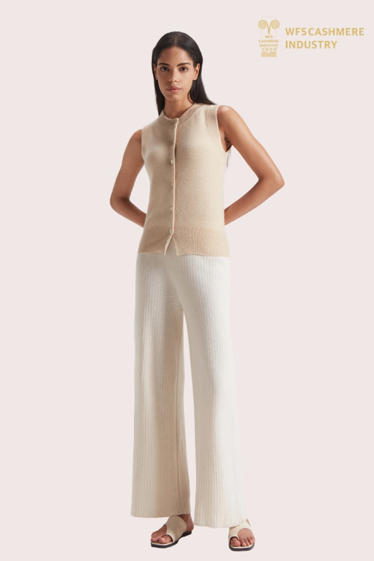 Cardigan boutonné en pur cachemire premium pour femme | Fournisseur OEM/ODM de tricots personnalisés