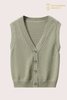 Gilet en tricot boutonné haut de gamme | OEM de cardigan sans manches