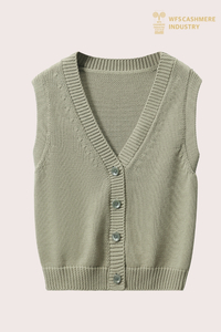 Gilet en tricot boutonné haut de gamme | OEM de cardigan sans manches