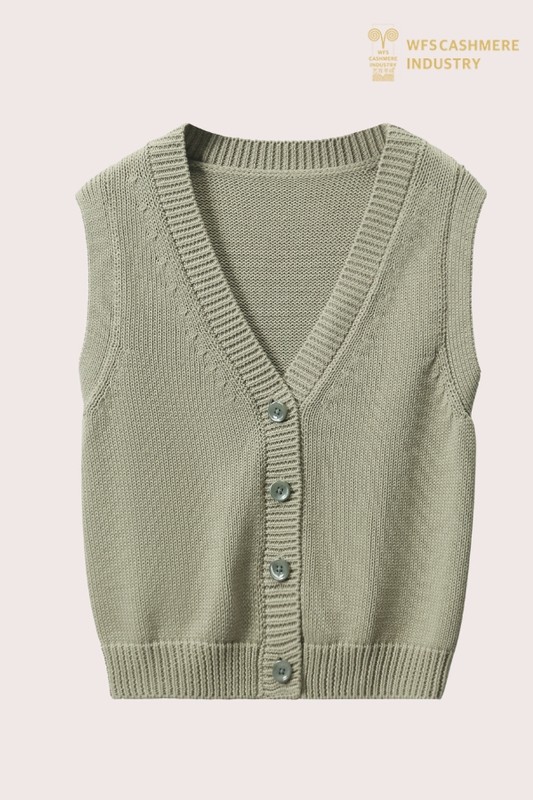 Gilet en tricot boutonné haut de gamme | OEM de cardigan sans manches
