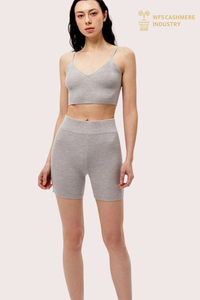 Bralette en tricot de cachemire sans couture OEM | Usine de vêtements de détente de luxe