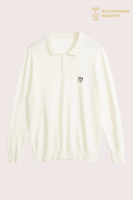 Polo en tricot de laine d'été Premium 16GG (brodé personnalisé) | Équipementier de luxe