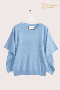 Pull en cachemire à manches papillon haut de gamme | OEM en tricot fin