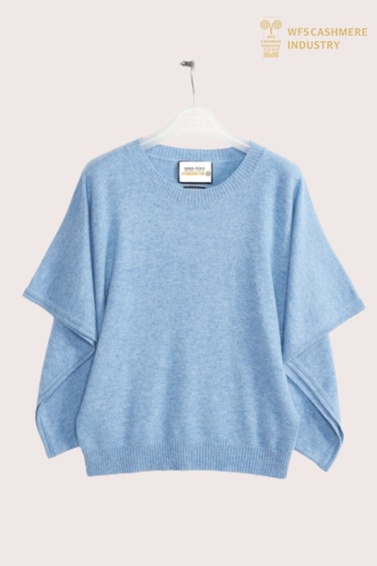 Pull en cachemire à manches papillon haut de gamme | OEM en tricot fin