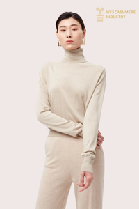 Pull à col roulé en pur cachemire 12GG | OEM de couche de base de luxe