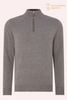 Pull en laine et cachemire mélangés avec fermeture éclair 1/4 de qualité supérieure pour hommes | Fabricant de tricots OEM personnalisés
