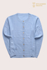 Cardigan classique en pur cachemire 12GG avec boutons en métal | Tricots OEM pour femmes